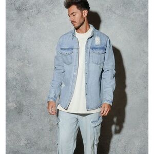 Trio BE EXTRA Men Shirt Jacket size m T23